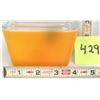 Image 1 : Vintage Pyrex 501-B Orange 1½ c Refrigerator Dish w/ 501-C Ribbed Clear Lid