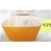 Image 4 : Vintage Pyrex 501-B Orange 1½ c Refrigerator Dish w/ 501-C Ribbed Clear Lid