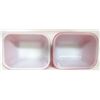 Image 3 : (2) Vintage Pyrex 501-B Primary Red 1½ c Refrigerator Dish w/ (2) 501-C Ribbed Clear Lids