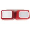 Image 4 : (2) Vintage Pyrex 501-B Primary Red 1½ c Refrigerator Dish w/ (2) 501-C Ribbed Clear Lids