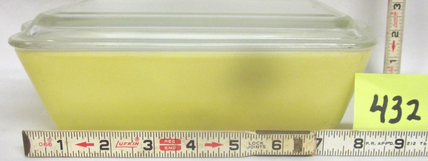 Pyrex 503 Vintage Pyrex 503-B Yellow 1½ qt Refrigerator Dish w/ 503-C Ribbed ...