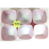 Image 2 : RARE Vintage Set of (6) Pyrex #410 12oz Ovenware 3.5”x 3.5” Square Berry Bowls