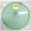 Image 2 : NEW Jadeite Frosted Scallop Edge Cake Pedestal. 10”x 5” Tall