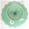 Image 4 : NEW Jadeite Frosted Scallop Edge Cake Pedestal. 10”x 5” Tall