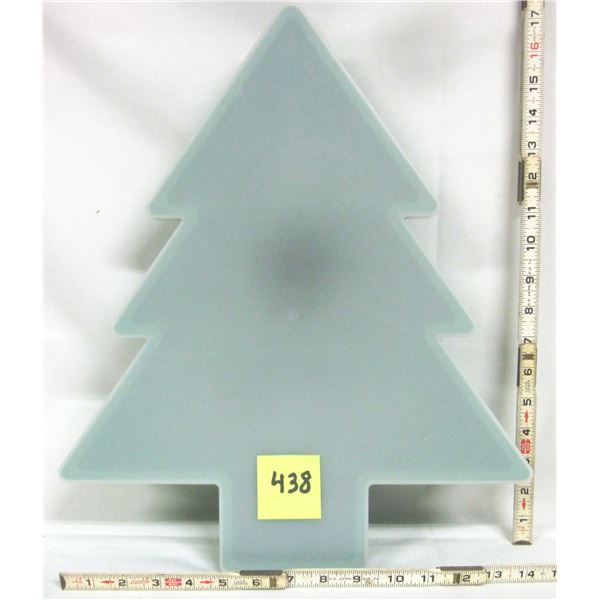 15”x17” Plastic Xmas Tree Food Storage Container w/ Lid