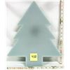 Image 1 : 15”x17” Plastic Xmas Tree Food Storage Container w/ Lid