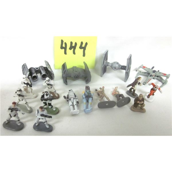 Assorted Miniature Star Wars Alien Ships & Mini Figures