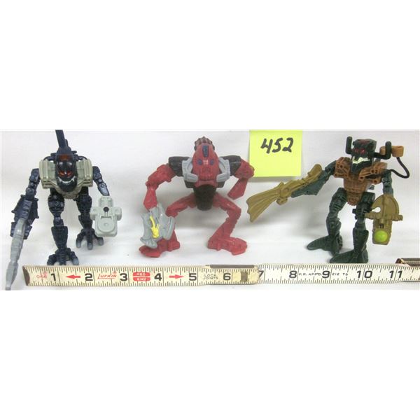 (3) 2017 McDonald’s Mini Bionicle Plastic Figure Toys