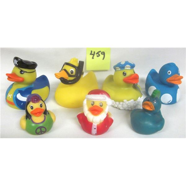 (7) Assorted Rubber Ducky Bath Toys