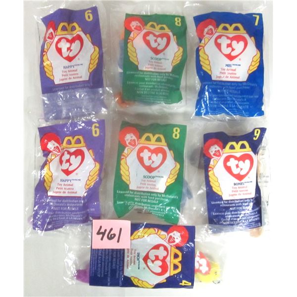 (7) NEW Sealed 1998 McDonald’s Teenie Weenie Babies