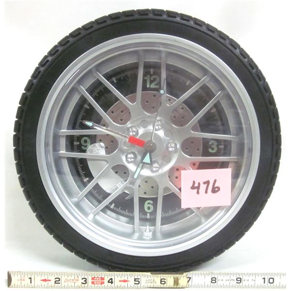 Vintage 10 ½” Battery Operated Car Tire Clock