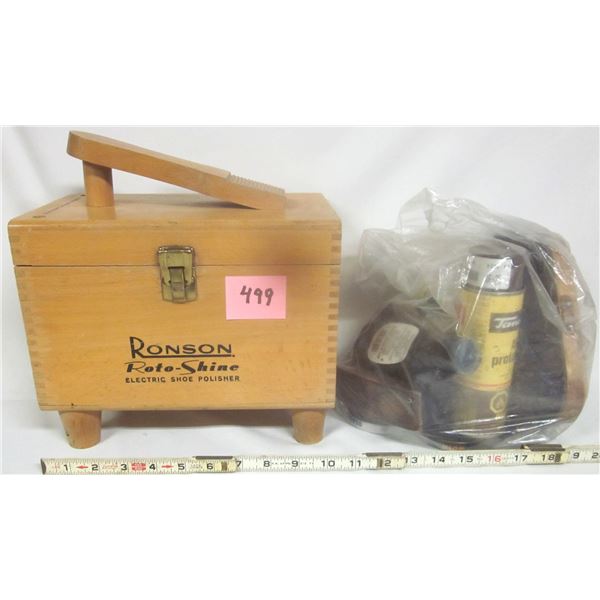 Vintage Ronson “Roto-Shine” Electric Shoeshine Polisher & Accessories