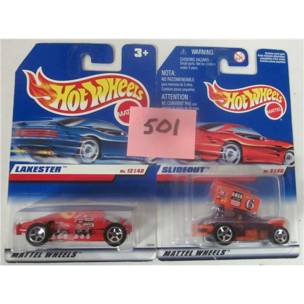 (2) New Sealed Vintage 1997 Hot Wheels. “Slideout” & “Lakester”