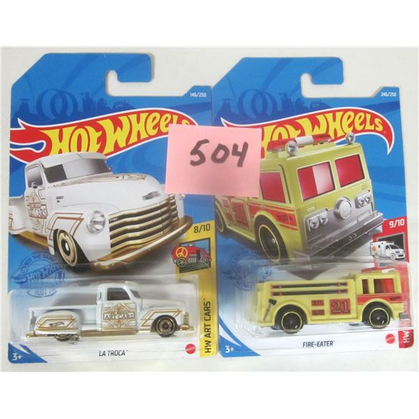 (2) New Sealed 2020 Hot Wheels. “La-Troca” & Fire Eater”