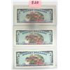 Image 2 : (3) RARE 1988 Uncirculated Consecutive Disney $1 Notes feat. Mickey Mouse.