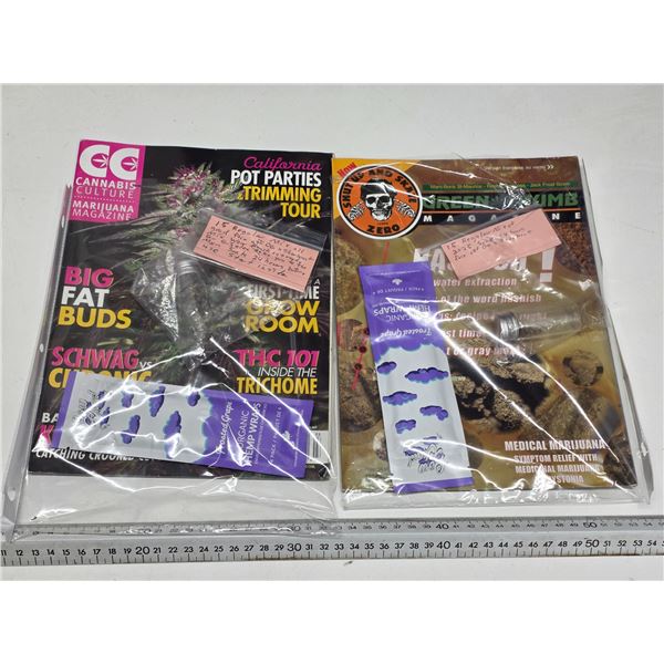 (2) Marijuana Magazines- w/ Wraps & (30) Seeds