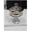 Image 1 : Standing glass candy dish- 6"H