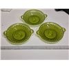 Image 2 : 3 green glass bowls