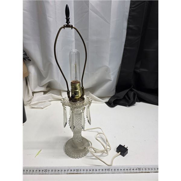 Glass lamp- works- no shade