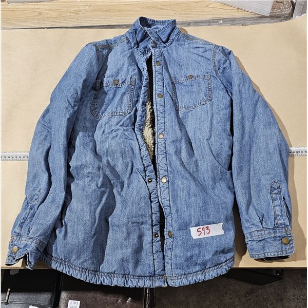 Fleeced Lined Denim Jacket.  Size Medium