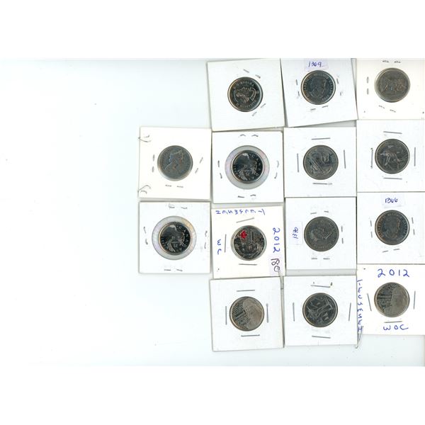 Lot of Variety, Year, Condition, Rarity Canadian 25 Cent Coins