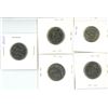 Image 2 : (4) Canadian 25 Cent Commemorative Coins and 1951 Canadian 5 Cent Coin