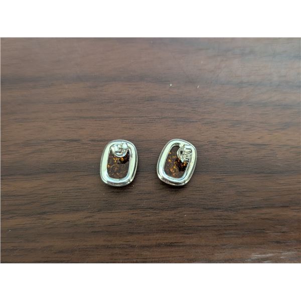 9.25 Silver Earrings Marked