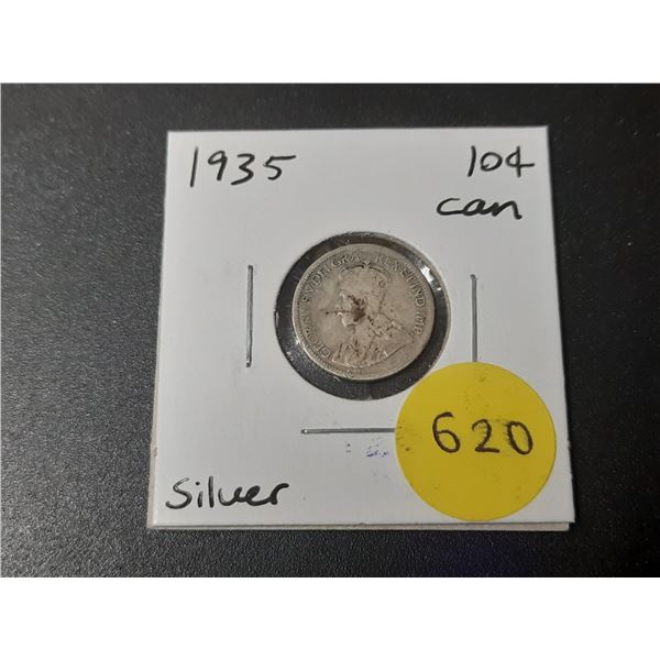 1935 Canadian Silver Ten Cents