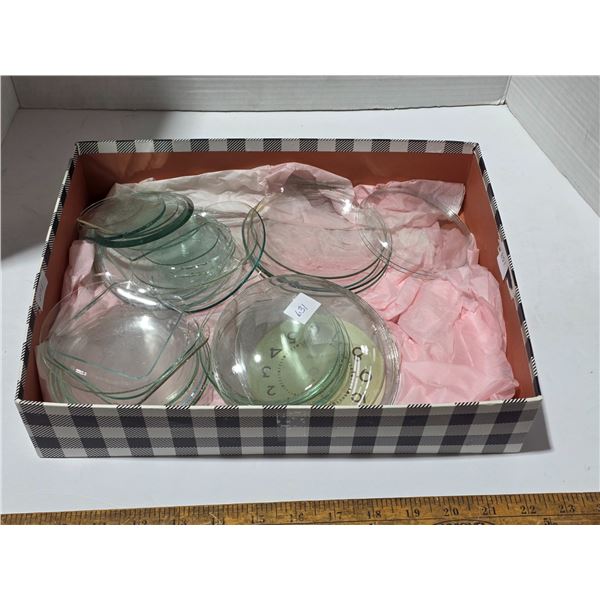 Clock crystals- about 50