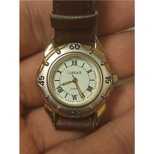 VINTAGE LADIES CARRIAGE QTZ, NEW BATT, RUNS