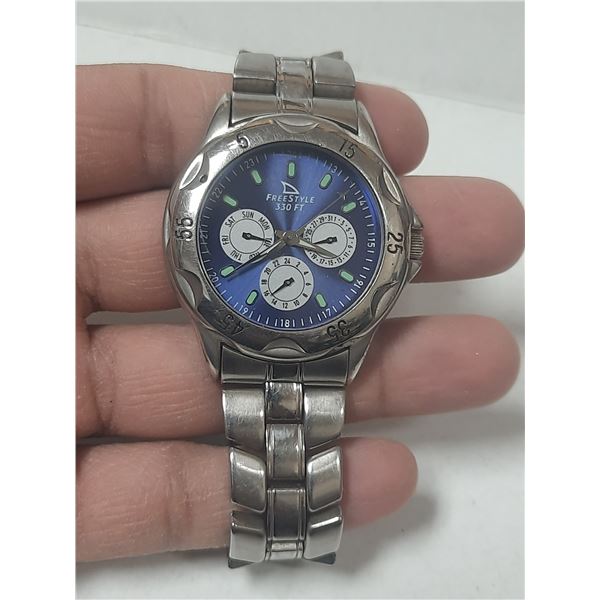 VINTAGE FREESTYLE DIVER MULTI-FUNCTION QTZ, NEW BATT, RUNS