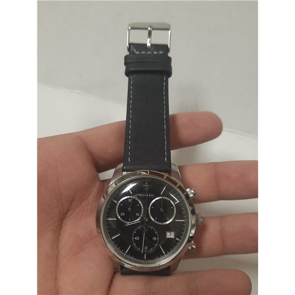 LIKE NEW DREYFUSS & CO QTZ CHRONOGRAPH, NEW BATT, RUNS