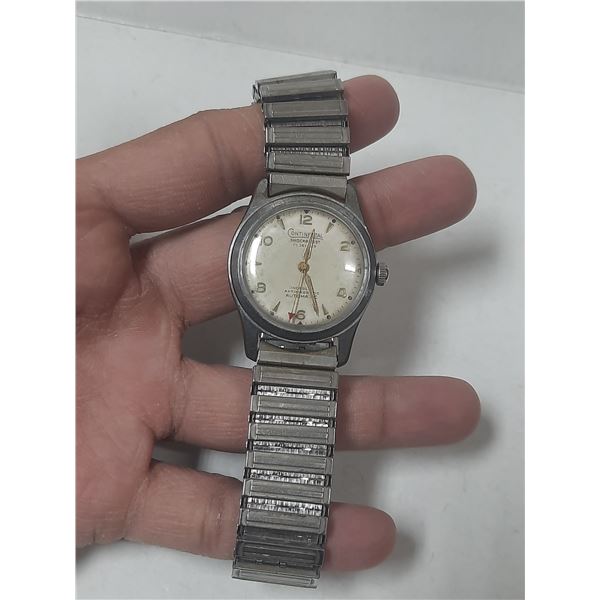 VINTAGE SWISS MADE CONTINENTAL  AUTO-WIND WATCH,  RUNS