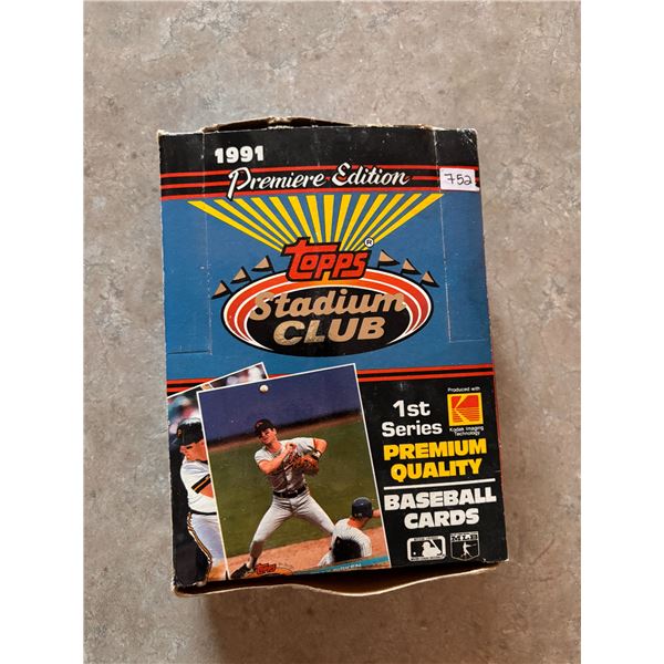 1991 Topps Stadium Club - Full Box of Unopened Wax Packs