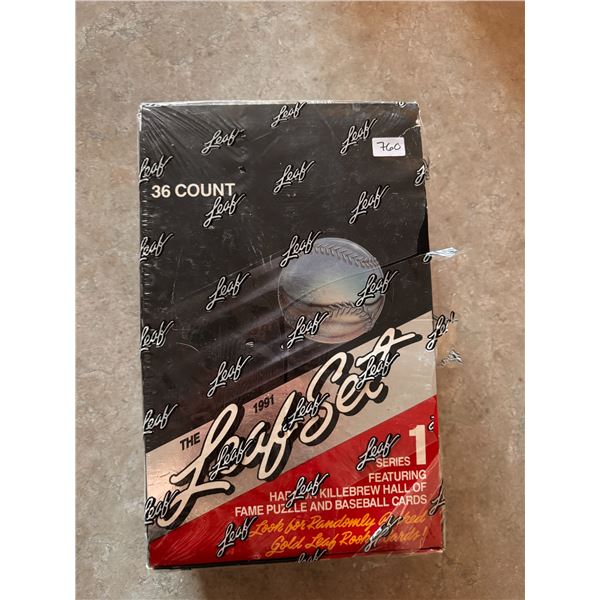 1991 Leaf Baseball - Factory Sealed Box (36 Unopened Packs)
