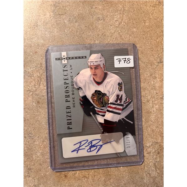 Rene Bourque - Autographed Hockey Card