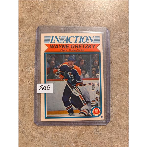 Wayne Gretzky - 1982-83 In Action - Hockey Card