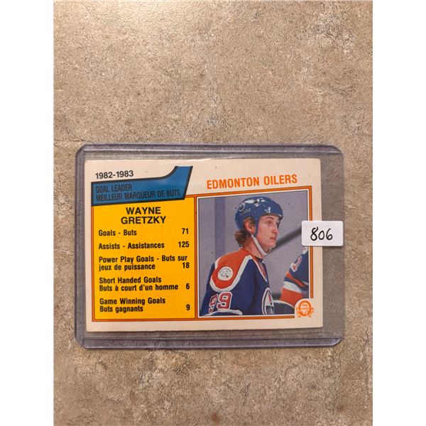 Wayne Gretzky - 1982-83 Goal Leader - Hockey Card