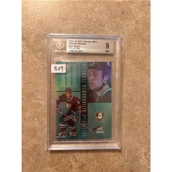 Kurt Sauer -  Rookie Card - Graded Mint
