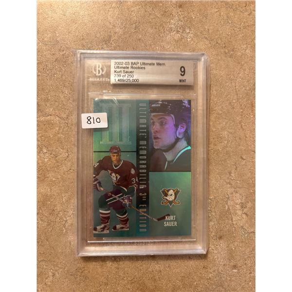 Kurt Sauer -  Rookie Card - Graded Mint
