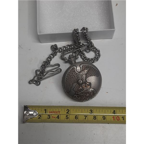 Spaltec pocket watch, singapore- w-fob with eagle on front