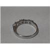 Image 3 : Ladies size 8 ring with 5 clear stones