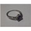 Image 4 : Ladies size 8 ring with purple stones