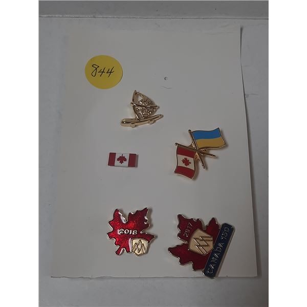 5 various canadian pins
