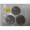 Image 2 : 3 canadian 1 dollar coins- 1982,1983