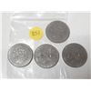 Image 1 : 4 canadian 1 dollar coins- 1971, 1972