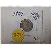 Image 1 : 1929 canadian 10 cent silver coin