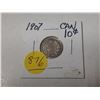 Image 1 : 1907 canadian 10 cent silver coin