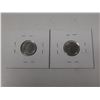 Image 2 : 2- 1969 and 1971 canadian 10 cent silver coins- uncirculated