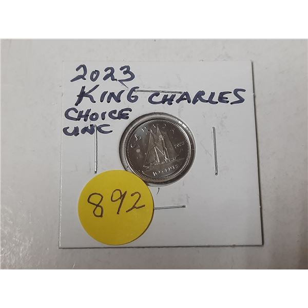 2023 King charles silver 10 cent coin
